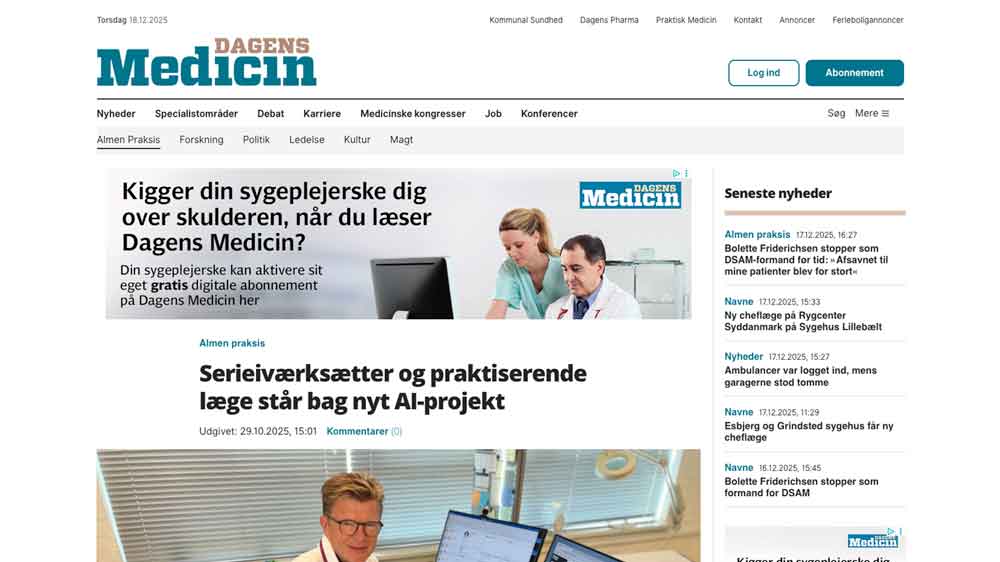 Serieiværksætter og praktiserende læge står bag nyt AI-projekt