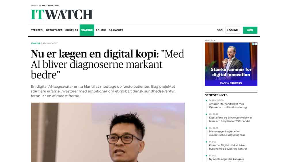Nu er lægen en digital kopi: 'Med AI bliver diagnoserne markant bedre'
